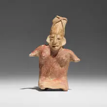 Jalisco, Female figure, terracotta with ochre pigment