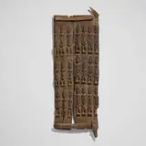 Dogon, Granary door, carved wood, steel