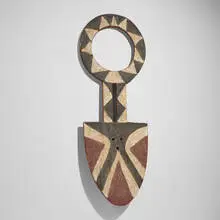 Nafana, Bedu plank mask, carved and assembled wood, pigment