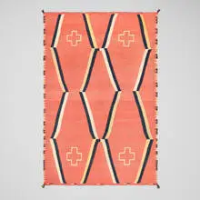 Emmi Whitehorse, Transitional Period serape, c. 1899, hand-woven wool