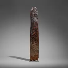Gurage, Room divider post, carved wood
