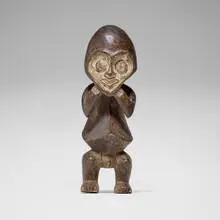 Tadep guardian figure by Mambila, carved and painted wood, sold Aug 2026