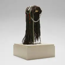 Mbukushu, Headdress, woven fibers, beads