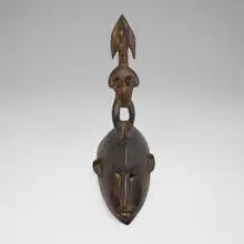 Bamana, Helmet mask, carved wood
