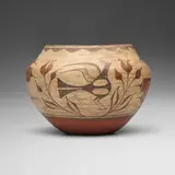 Zia Pueblo, Polychrome Olla (water jar), slip-decorated and painted earthenware
