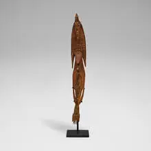 Lower Yuat River, Fish, carved wood, pigment