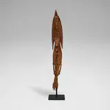 Lower Yuat River, Fish, carved wood, pigment
