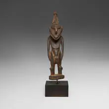 Murik Lakes, Ancestor figure, carved wood with encrustation
