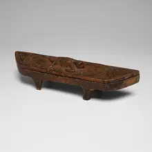 Bushongo, Ngedi mu Ntey (cosmetic box), carved wood
