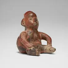 Colima, Hunchback vessel, earthenware