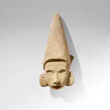 Centeōcihuātl Goddess of Maize head fragment by Huastec, carved stone, sold Aug 2026