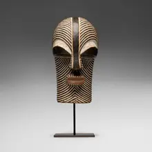 Songye, Kifwebe mask, carved wood, pigment