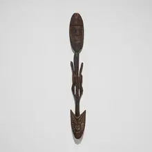 Sepik River, Suspension hook figure, carved wood