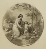 Angelica Kauffman, Untitled, Venus and Cupid pen and ink and wash