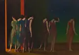 Arthur Bowen Davies, Isadora Duncan Dancers, oil on canvas