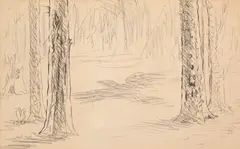 Bird shadow in spring by Charles E. Burchfield, pencil on paper, sold Nov 2010