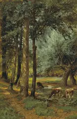 Thomas Bigelow Craig, A woodland brook near Germantown, Pennsylvania, 1885, oil on canvas