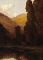 Giuseppe Cadenasso, Silent pool near San Leandro, California, oil on canvas