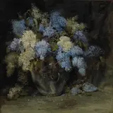 William Hubacek, Still life with lilacs, 1895, oil on canvas