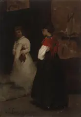 Lawrence Carmichael Earle, Two sisters, 1888, oil on canvas