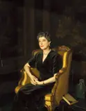 Alfred Jonniaux, Portrait of the artist's wife, oil on canvas