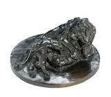 Arthur Putnam, Lion and lioness, bronze with brown patina
