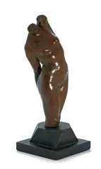 John Marshall Gamble, Torso, 1938, bronze with wooden base