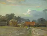 Colin Campbell Cooper, Figure on a path to a village