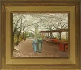 Theodore Wores, Early cherry blossoms, Nogeyama, Yokohama
