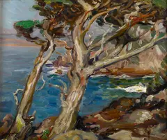 Point Lobos by Paul Dougherty, oil on board, sold Aug 2010
