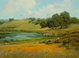 Albert Thomas Derome, Spring hills on the road to Salinas