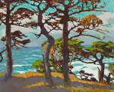 Mary DeNeale Morgan, Cypress, Monterey Coast after rain
