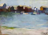August François Gay, Boats in a harbor