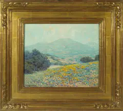 Poppy landscape by Granville Redmond, 1920, oil on canvas, sold Aug 2010