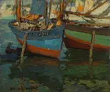 Edgar Alwin Payne, Two boats in a harbor