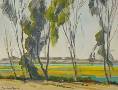 Marsh lands by Sam Hyde Harris, oil on canvas, offered Aug 2010