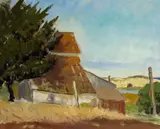 Arthur Hill Gilbert, Old barn, oil on canvas