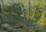 Franz Bischoff, Stream in the woods