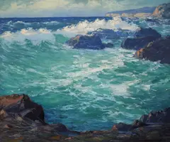 William Henry Price, Restless sea, oil on canvas
