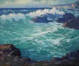 William Henry Price, Restless sea, oil on canvas