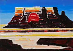 Monument Valley by Conrad Buff, oil on board, sold Aug 2010