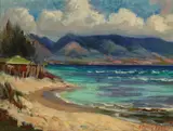 Shirley Marie Russell, Near Haleiwa, Hawaii, oil on canvas board