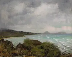 Ambrose McCarthy Patterson, Koko Head view from Black Point, Oahu, oil on canvas