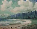 Leeward side, Oahu by Shirley Marie Russell, oil on board, sold Aug 2010
