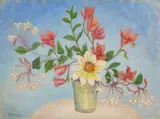 Henrietta Shore, Floral still life, oil on board