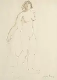 Milton Avery, Shy nude, 1955, felt-tip pen on paper