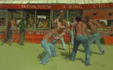 Donald 'Putt' Putman, Hammer harmony, 1958, acrylic on paperboard