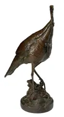 Wild turkey by Walter T. Matia, 1988, bronze with brown patina, sold Aug 2010