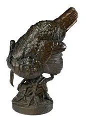 Wild turkey by Walter T. Matia, 1989, bronze with brown patina, sold Aug 2010