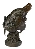 Walter T. Matia, Wild turkey, 1989, bronze with brown patina